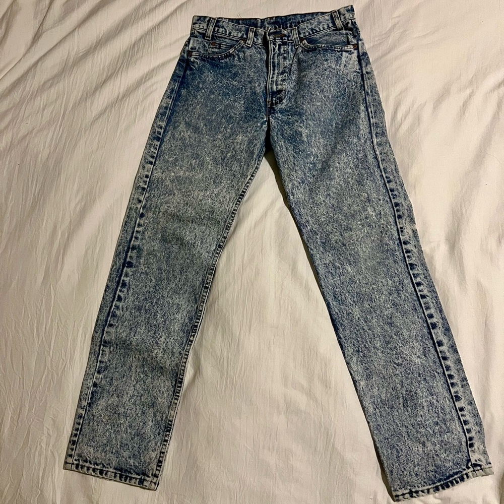 Vintage 505 Levi’s Denim (80s/90s Orange Tab) in Acid Wash Mineral Stone